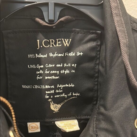 J. Crew Black and Gold Twill Field Jacket with Stand-Up Collar size XS - Picture 2 of 13